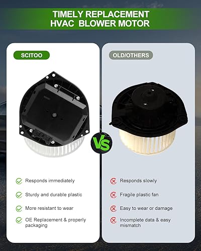 Miniatura 5 de SCITOO Motor de soplador de calentador con ventilador HVAC AC motor de soplador apto para Infiniti EX35 2008-2012 2003-2007 NISSAN 350Z 2011-2016