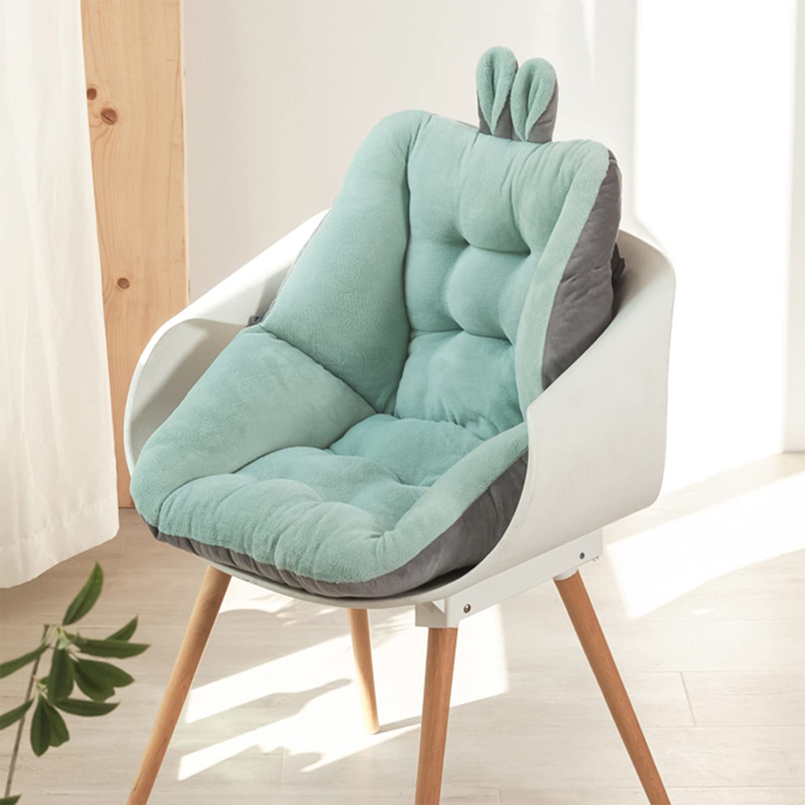 Coussin de Siège avec Dossier Coussin Coccyx Anti Escarres Ergonomique pour Soulager Les Maux de Dos Coussins de Chaises Bureau Voiture Coussin Assise Sol (Vert, 45x45cm)