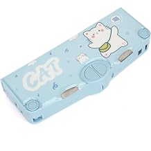 Multifunction Pencil Case for Kids Boys Girls, Cute Cartoon Pop Up Pencil Box with Sharpener, Scissors, School Supplies Bear Pink