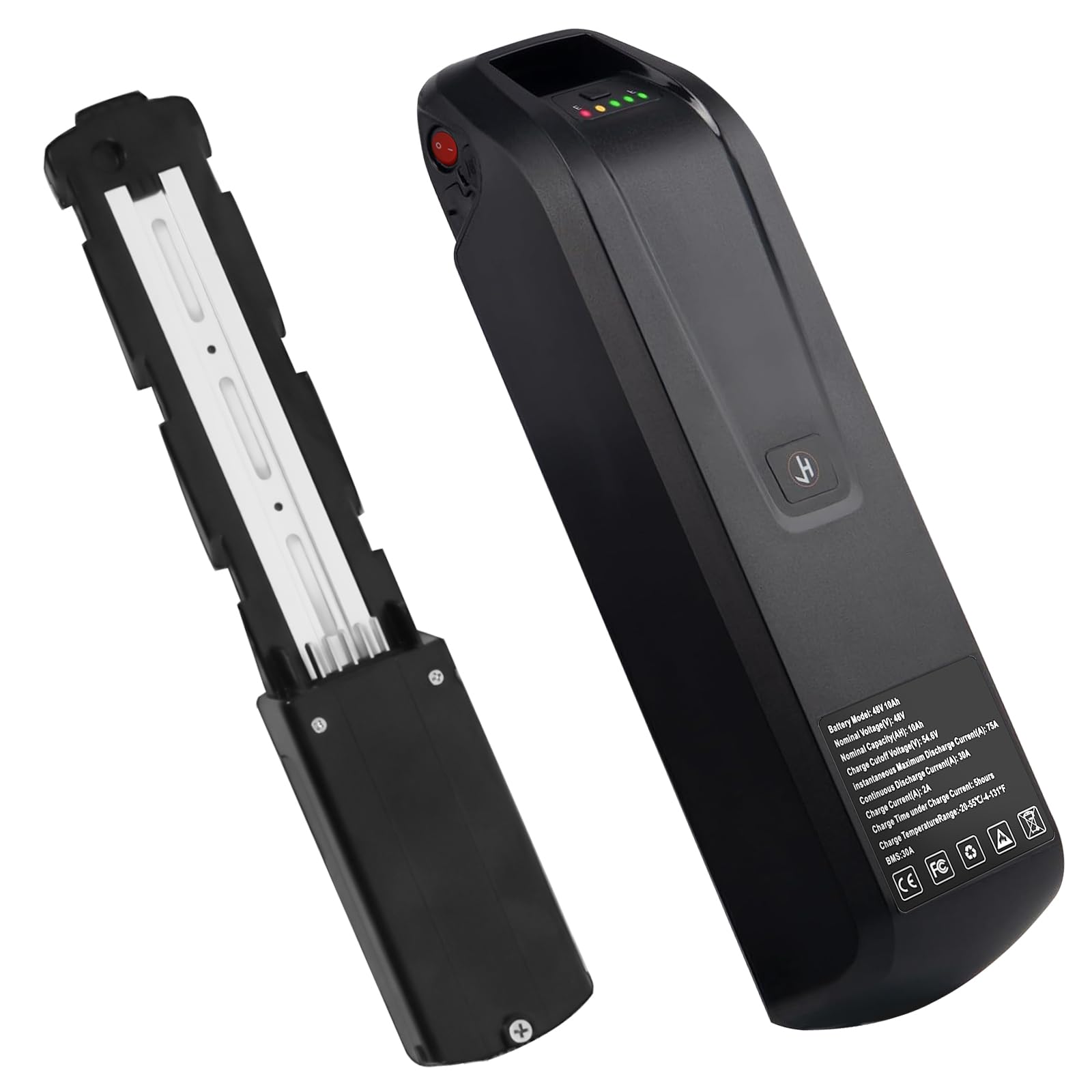 36V 48V 52V Ebike Battery 10AH 15AH 20AH with Fast Charger, USB Output and Led Indicator Light, 250W 500W 750W 1000W 1200W 1500W Electric Bikes, Tricycle, Mountain Bike Motor (48V 10.4AH)