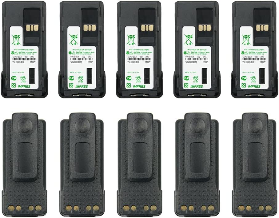 10 Pack NNTN8129AR IMPRES Battery for Motorola P8668 P8660 GP328D GP338D XPR7350 7550 APX 1000 APX 2000 APX 3000 APX 4000 Two Way Radios Replacement Battery : Electronics
