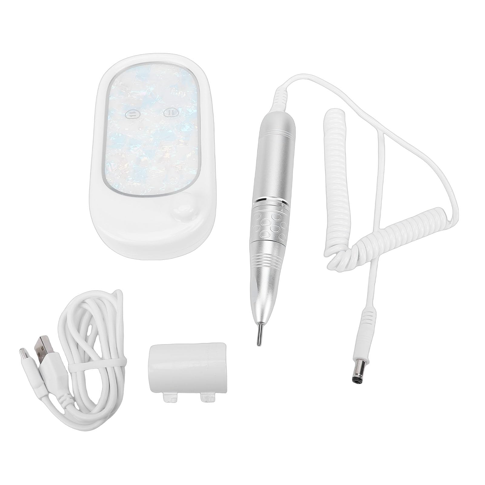 Pongnas Trapano per Unghie, Lucidatore per Unghie Portatile Professionale 35000 Giri/min con Schermo LED e Batteria 2600 MAh, per Salone di Casa, Manicure, Pedicure, Nail Art
