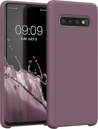 Miniatura 180 de kwmobile Funda Compatible con Samsung Galaxy S22 - Funda de teléfono de silicona TPU con acabado suave - Rojo Ruibarbo Piedra antigua,Azul