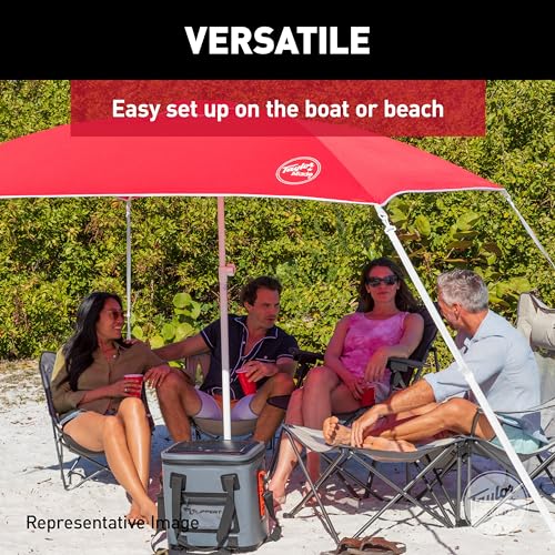 Taylor Made Anchorshade III Boat Shade, Forest Green, 6' x 6', Adjustable Aluminum Pole to 8 Feet, UV-Treated Fade-Resistant Nylon, Market-Style Top, Carrying Case, Fits Most Boats and Benches – 22047 by TaylorMade - Image 6