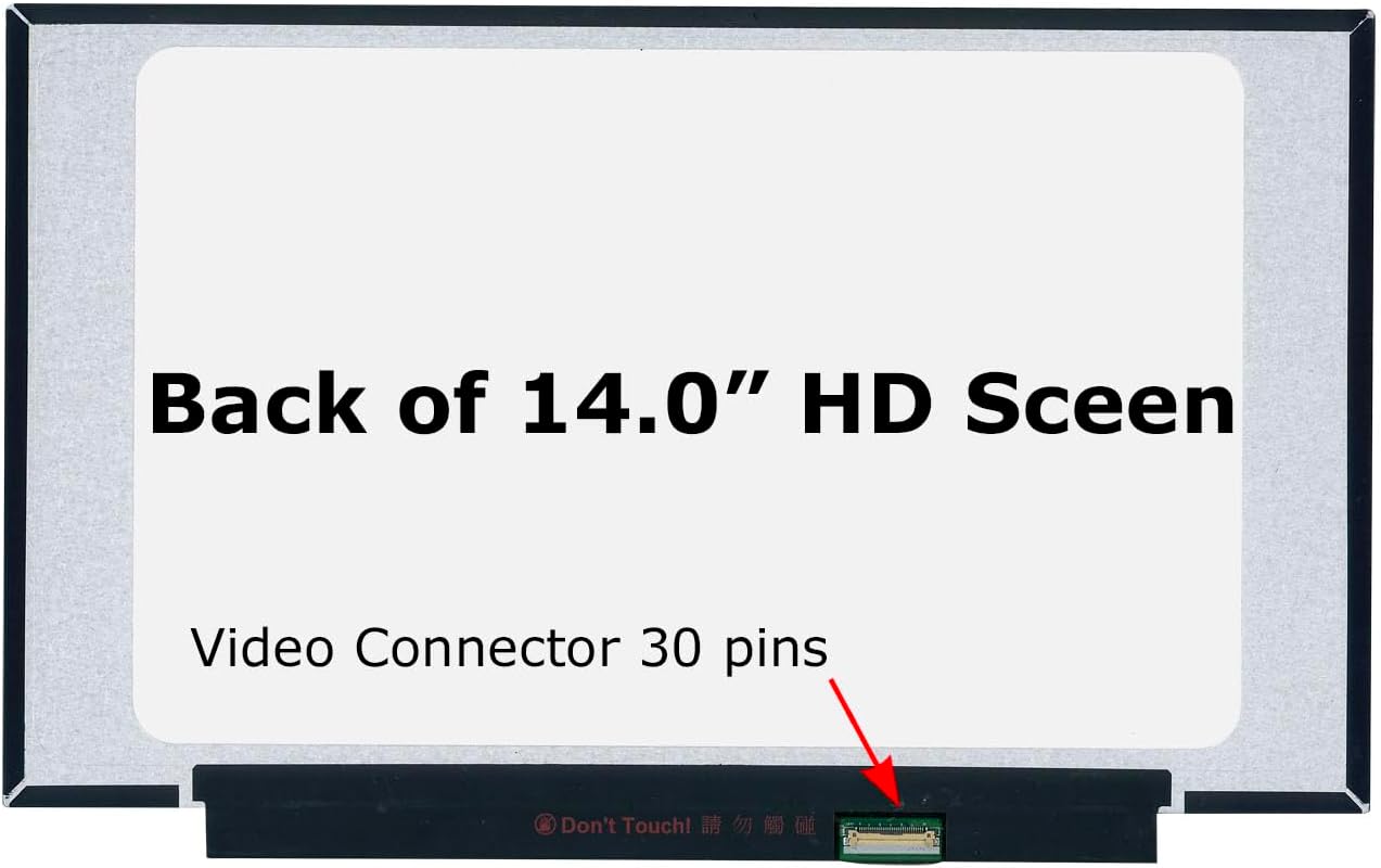 SCREENARAMA New Screen Replacement for HP 14-DQ0051DX 14-DQ0052DX (Matte) 30pin HD 1366x768 LCD LED Display with Tools and Tape