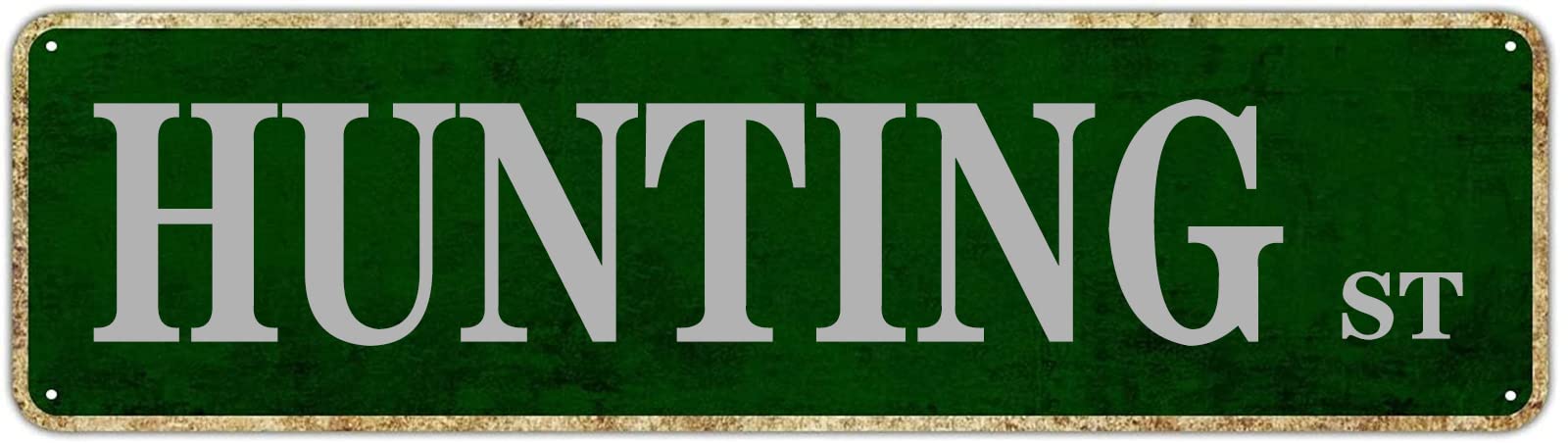 Hunting St Retro Tin Signs Aluminum Metal Sign Gift for Home Living Room Garden Wall Yard Coffee Decor 4x16 Inch
