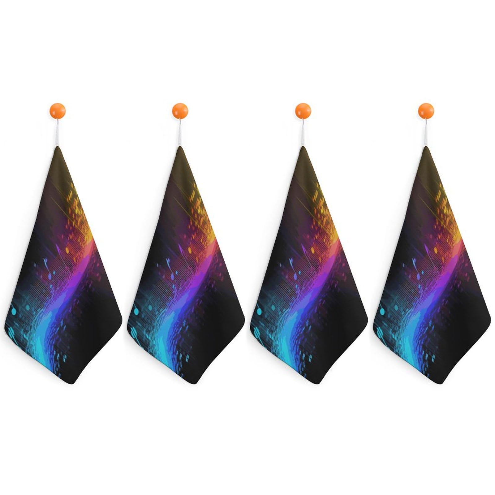 Torchons de cuisine en microfibre pour un plan de travail toujours sec Music Spectrum lot de 4