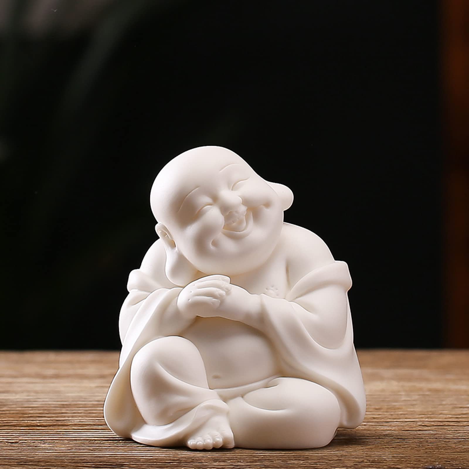 Dytartzx Handcrafted Ceramic Religious Buddha Statue Sculpture Figurine Ornament Hotel Car Home Decor Office Gift