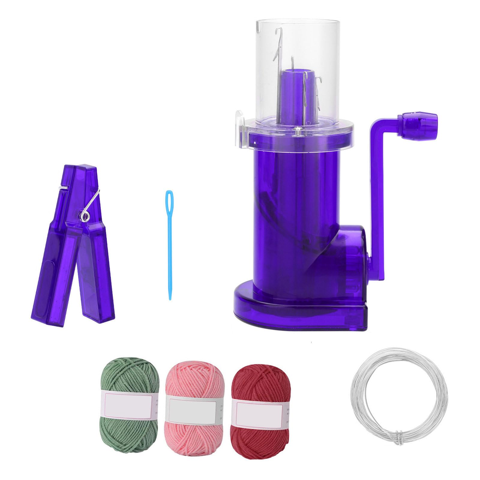 Limtula Hand Cranked Knitting Machine Knitting Mill Machine Manual Cord Knitter with Yarn Needle Cord for Bracelets Braiding Professional Hand Weaving Device