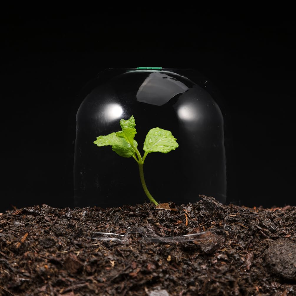 POPETPOP 3pièces Cloche De Jardin Plastique Transparent Dôme Pour Plantes Protection Humidité Gel Pour Et Pots De Jardin Extérieur