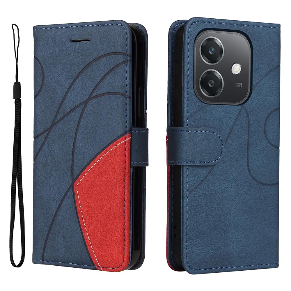 zZjoOoj Cover per Oppo A60, Custodia Libro in PU Pelle Portafoglio, Case Antiurto Soft con Porta Carte e Chiusura Magnetica, Funzione Stand (Nero