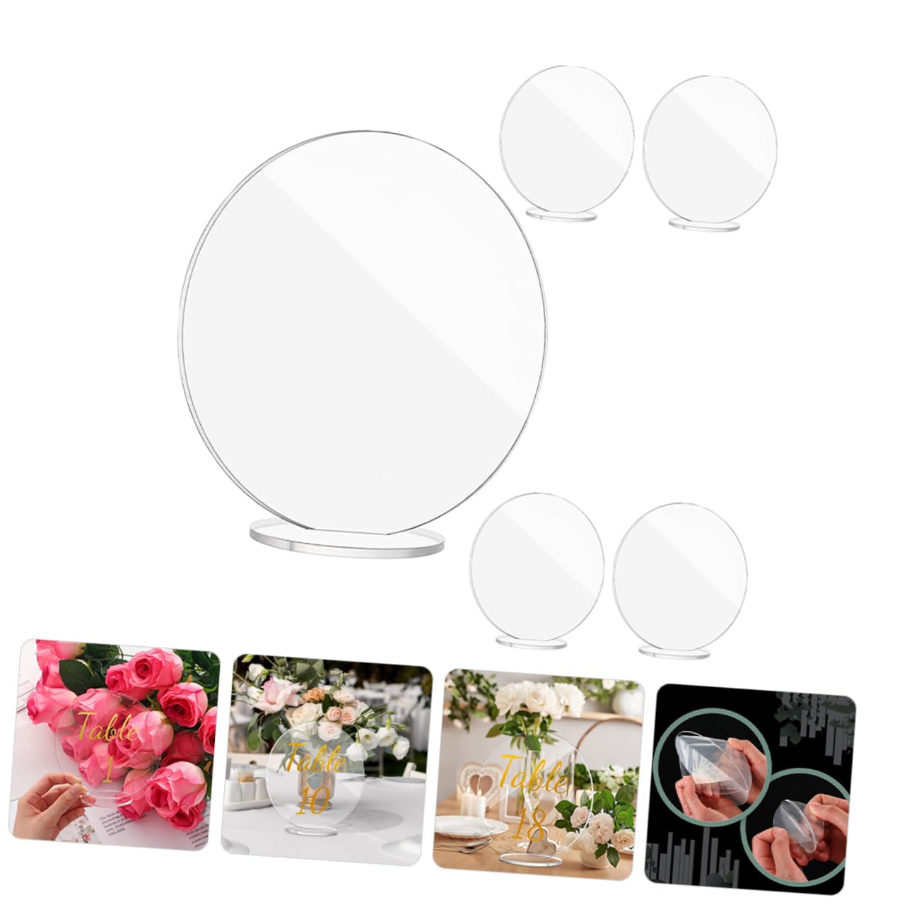 Mobestech 20 Sätze Transparente Tischkarten Diy Hochzeitsplatzkarten für Tischdekoration und Nummerierung bei Hochzeiten und Feiern