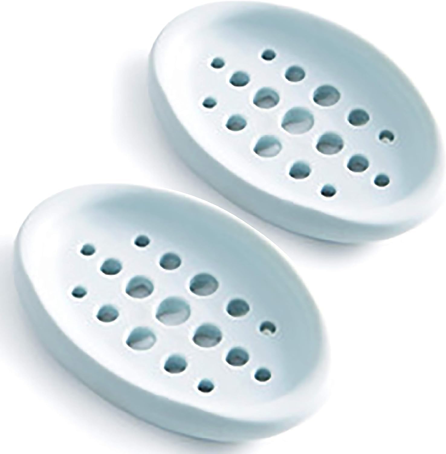 Potency Soap Tray, 2 PCS All in One Silicone Soap Dish with Brushes Multipurpose Self Draining Soap Holder for Bar Soap Shower Bathroom Sink Kitchen (Blue)