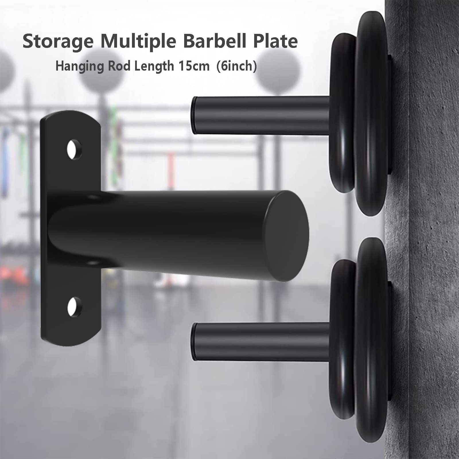 Support Poids Musculation Support Mural Pour Disque De Poids- Rack De Rangement Pour Poids Disques Olympique, Support De Disque De 50 Mm - Charge Maximale Rack De Rangement Haltères