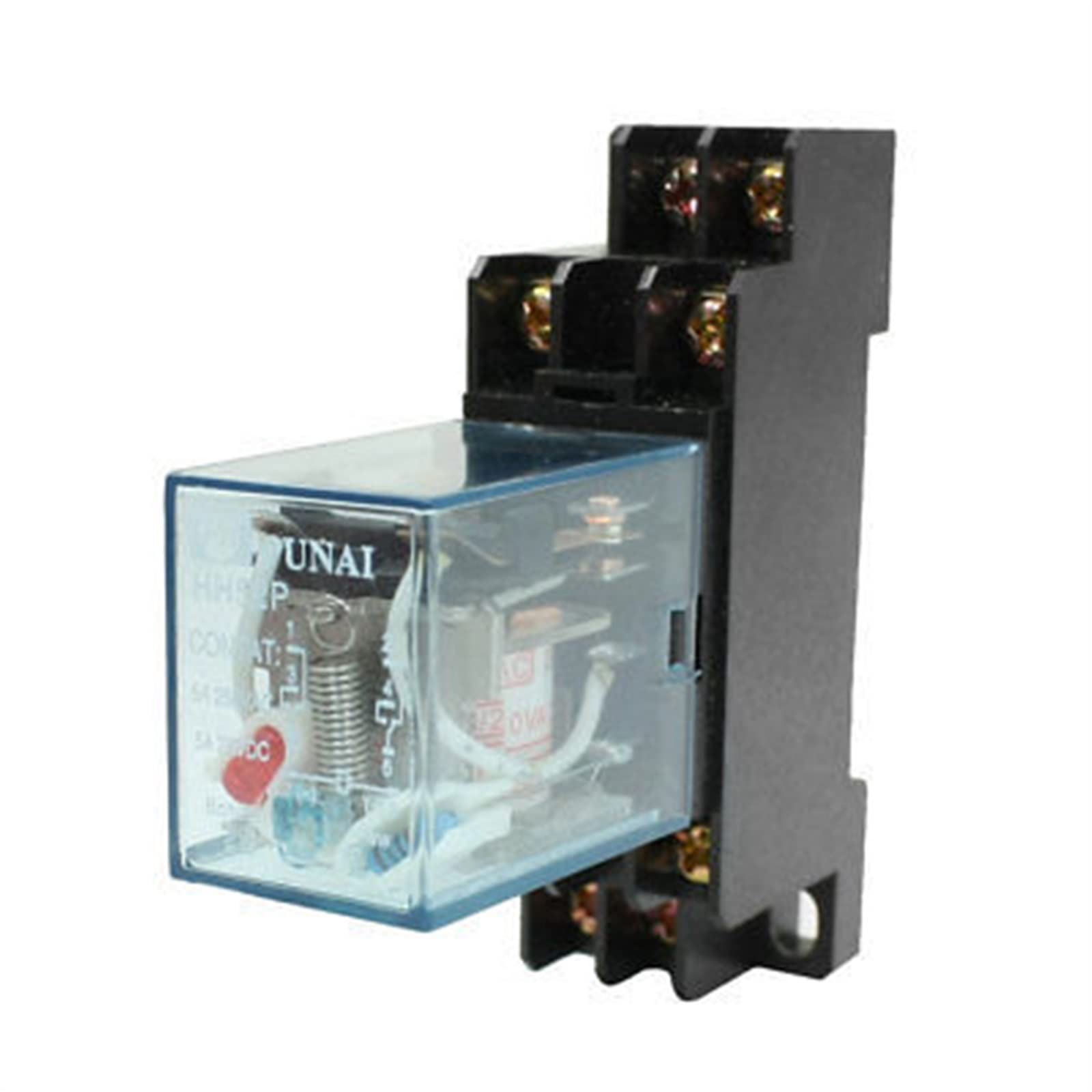 VDOQTLJT 2pcs HH52P 220/240VAC Coil DPDT 8 Pins Electromagnetic Power Relay w DYF08A Base
