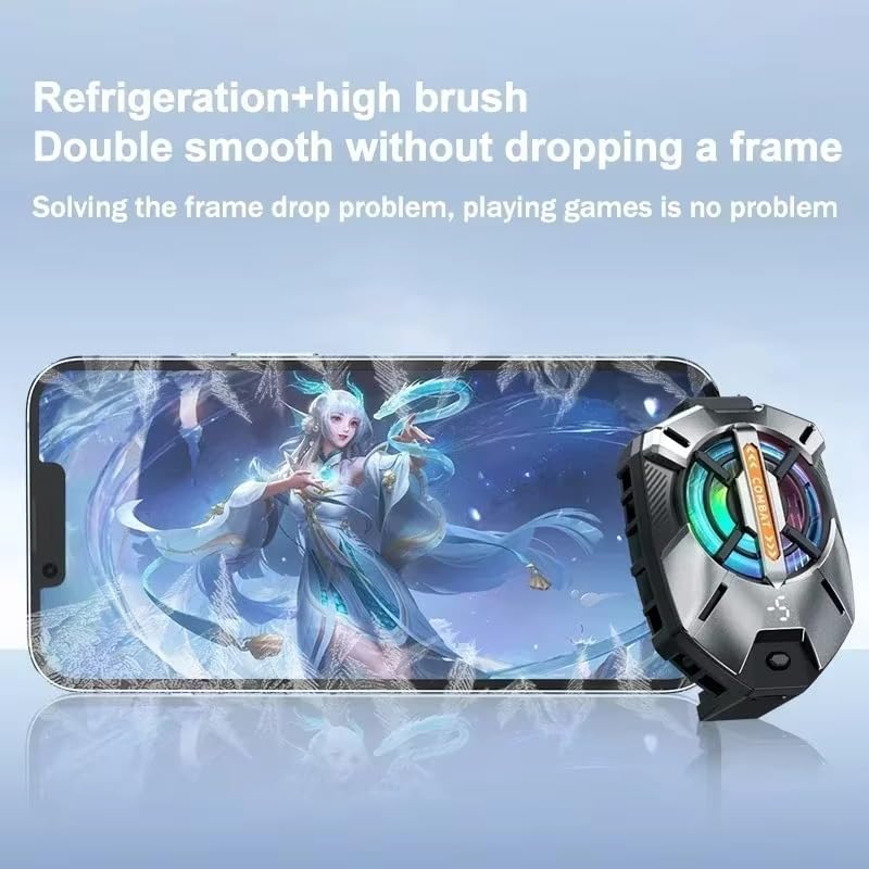 Image of BKN Fast Ultra Cooling Mobile AC Fan Magnetic Radiator | Mobile Cooler USB Powered Fan Cooling Radiator Game Cooler -3 degree for Mobile Phone Gaming, Live Streaming (FS09 fan)