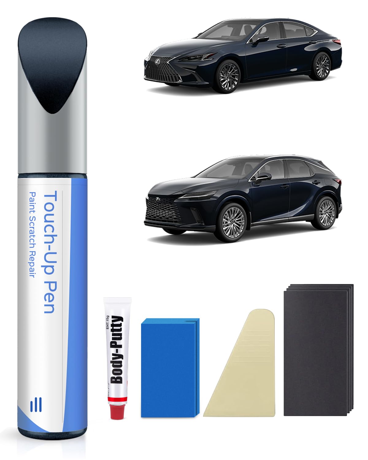 PARTS4EV Nightfall Mica(8X5) Touch Up Paint Repair Kit Compatible with Lexus - DIY Kit Exactly Matches Chips and Nicks
