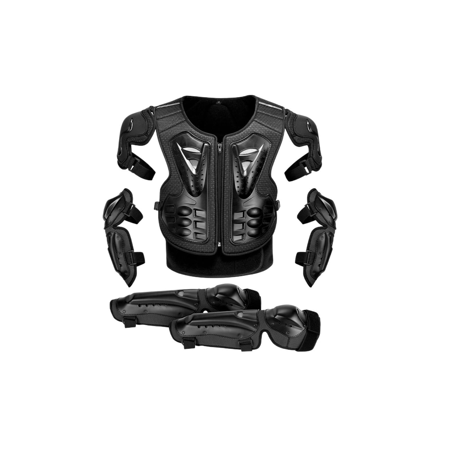 Moto Accessoires Moteur Garde Armure de Moto pour hommes, veste de Protection complète du corps, équipement de Protection pour Motocross Enduro Pare-Chocso(MC1019 Armor Auit-BK)