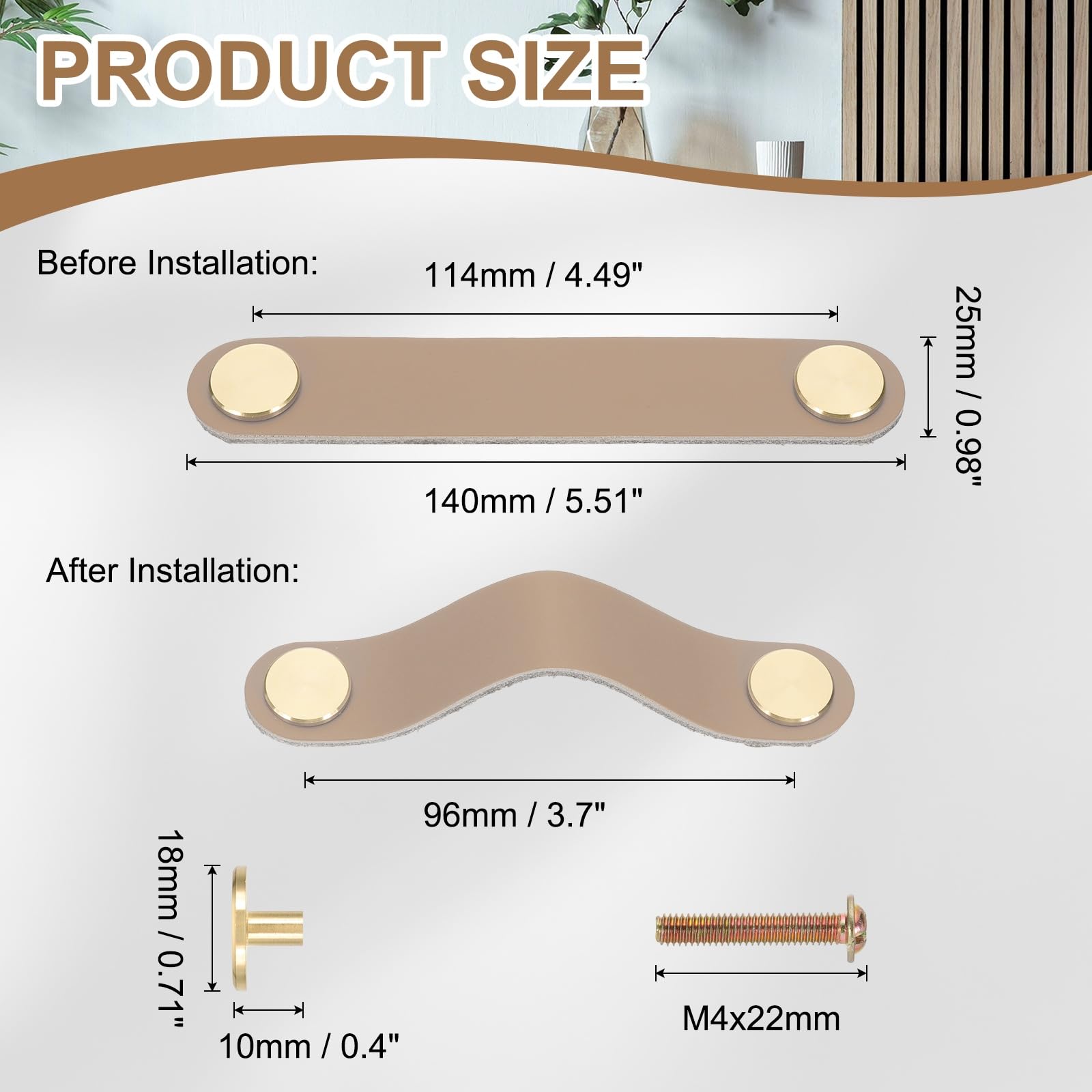 PATIKIL Leather Drawer Pulls - Image 2