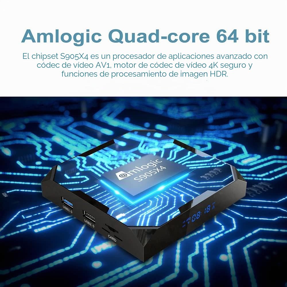 X96 Max Plus Ultra TV Box Android 11 Amlogic S905X4 4 GB 32 GB soporte AV1 8 K Dual WiFi BT con teclado i8