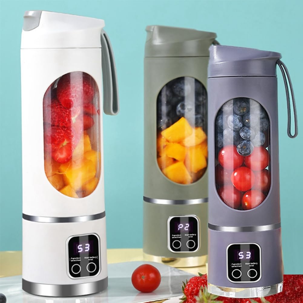 Przenośny blender USB z 8 ostrzami mini kruszarka do lodu z cyfrowym wyświetlaczem 3 tryby przenośny blender C