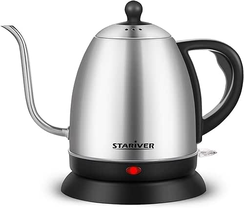 Stariver Electric Kettle Gooseneck Kettle, 1L Water Boiler, BPA-Free, Pour