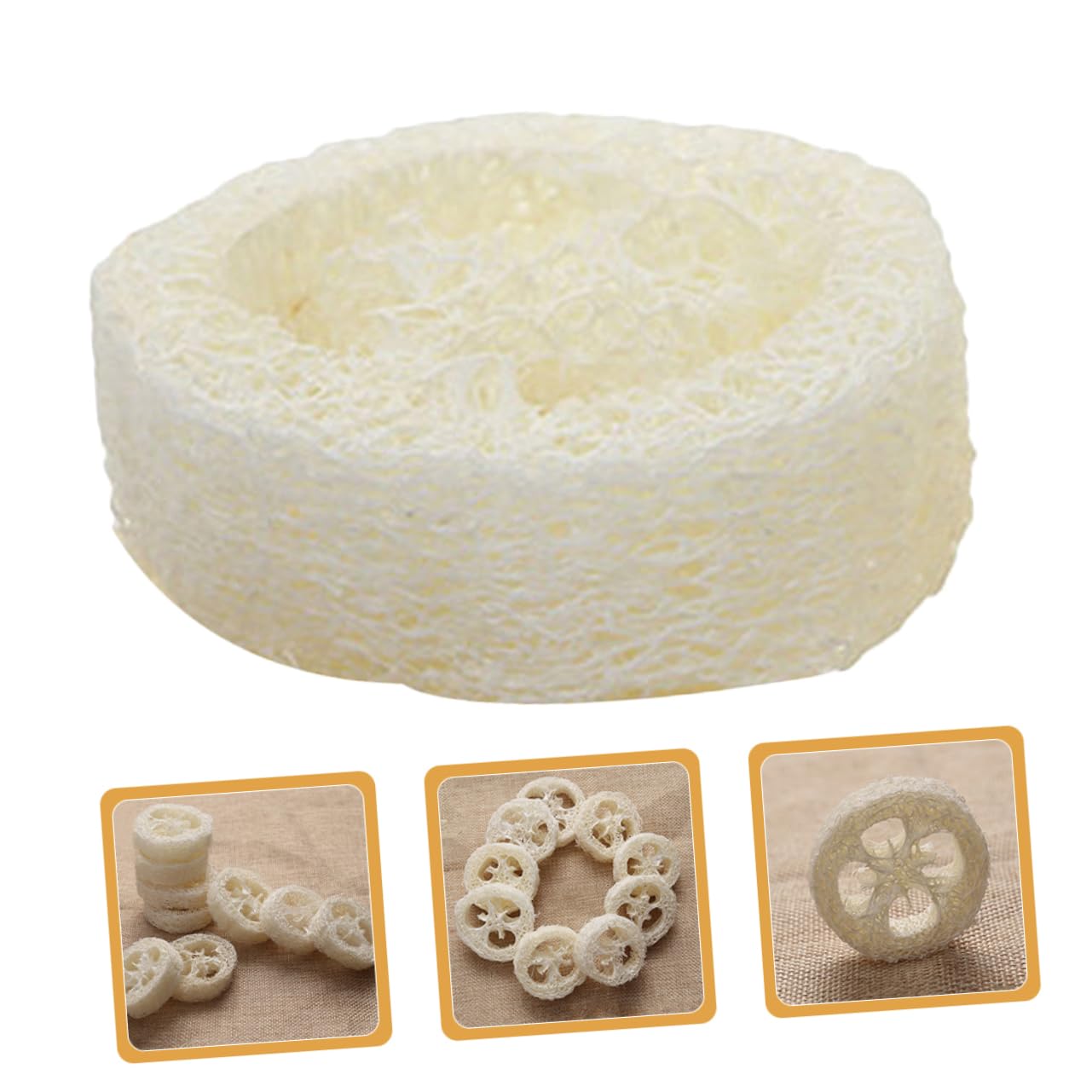 Healeved 100pezzi Spugne Da Bagno Luffa Naturale Scrub Esfoliante Per Corpo Di Spugne Per Doccia e Sapone Per Rinfrescare La