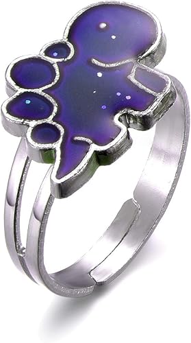 Miniatura 5 de 15 anillos ajustables de estado de ánimo mixtos para cambiar de color, anillos para festival, cumpleaños, Navidad, disfraces, accesorios de fiesta