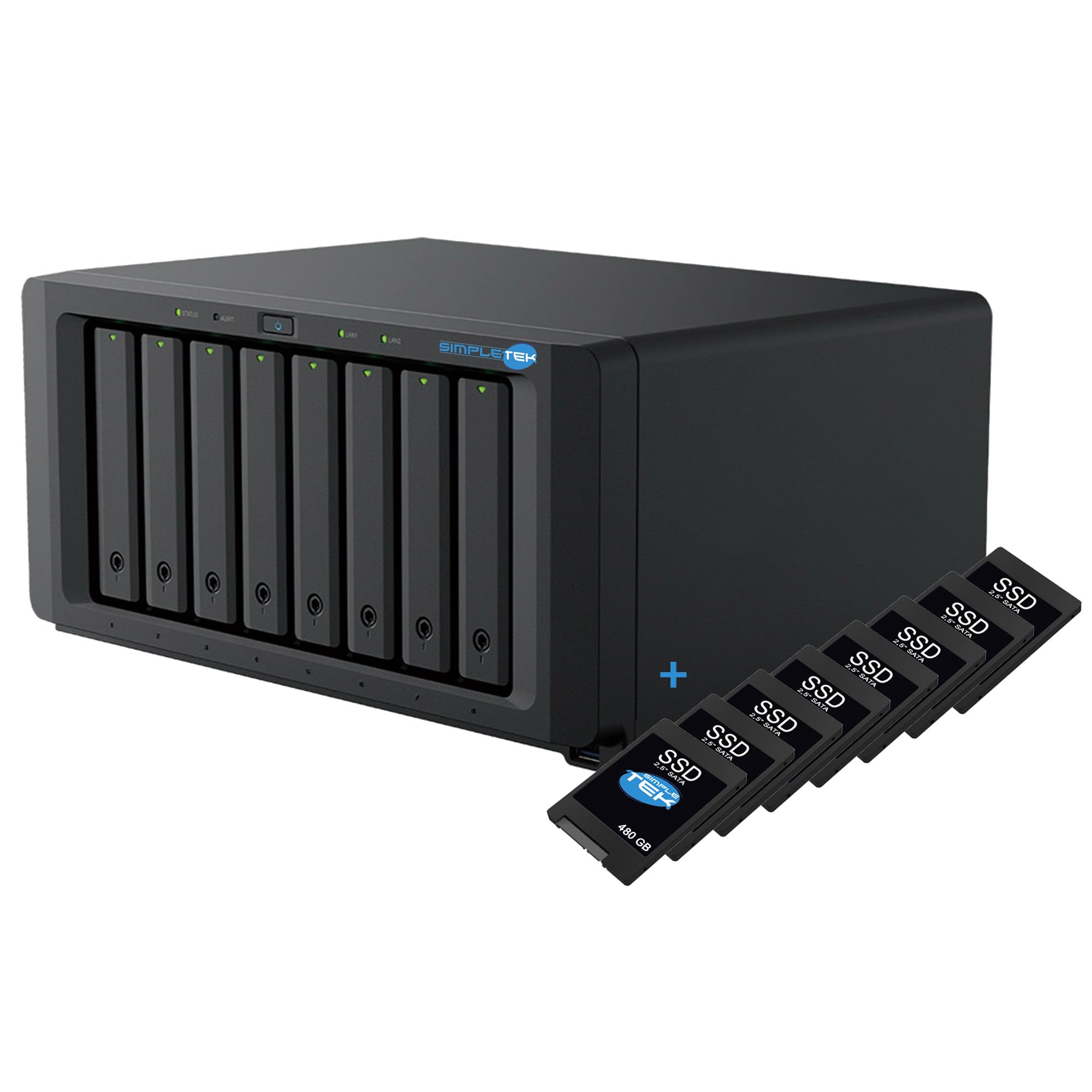 SIMPLETEK - Server NAS 8-Bay 8x480GB SSD Dual Core 8GB ECC (Ricondizionato)