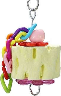 Bird Beak Grinding Stone Molar Mineral Block Toy Bird Cage Accessories for Bird Parrot Budgie Parakeet Cockatiel Lovebirds Conures Finch Hamster Rat (1Pcs)