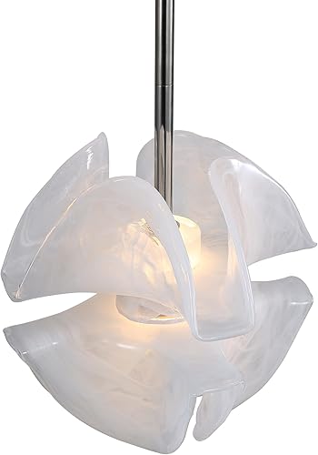 Glacier LED 2-Light Pendant in Polished Nickel with ICY Glass Shade