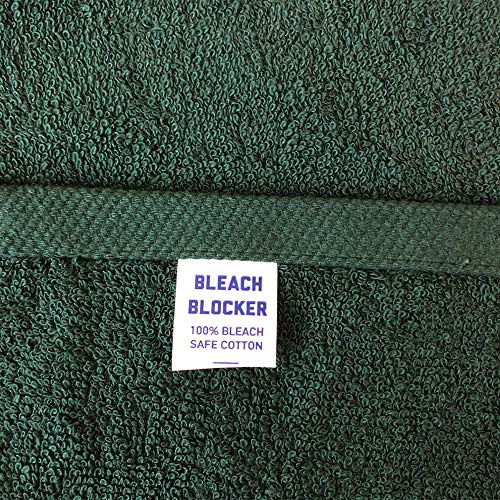 Image of Arkwright Bleach Resistant Salon Towels 12 Pack - 100% Cotton Hair Towels, Soft, Absorbent, Quick Dry Spa & Barber Towels for Hair Stylist, Nail Salon & Esthetician, 16 x 28, Green