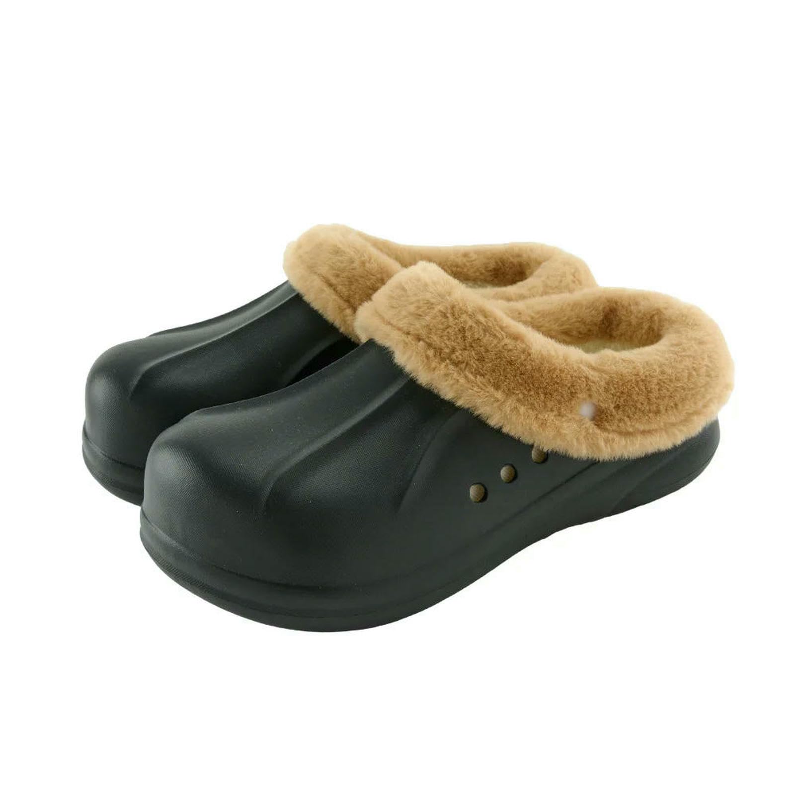 Pantofole Invernali Donna Uomo Scarpe da Casa Solette Rimovibili Antiscivolo Stivaletti Caldi per Interni Ed Esterni-paglia-36-37