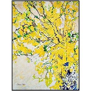 Original – Yellow Tree Print – Aspen Tree Poster – Autumn Wall Art – Nature Wall Print – Autumn Home DÃ©cor – Floral Tree Art