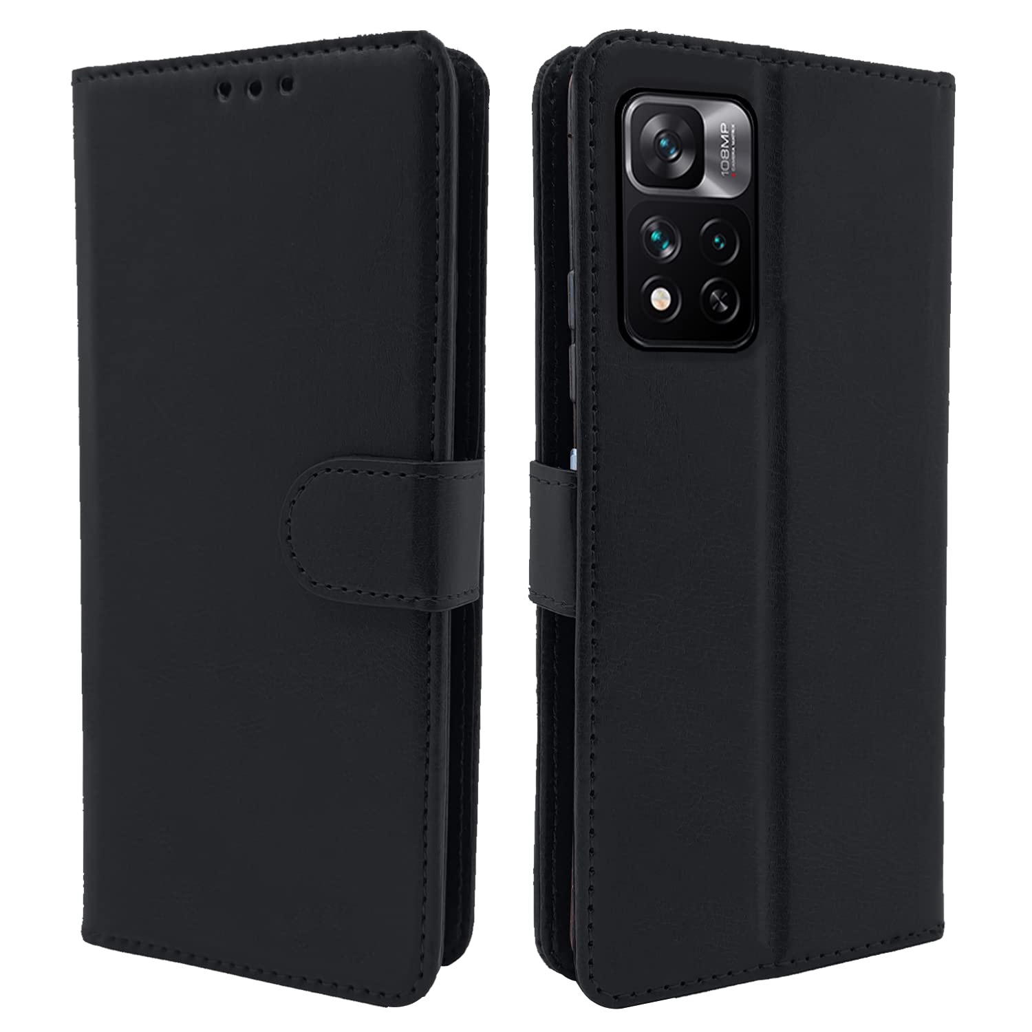 Pikkme Mi 11i 5G / 11i HyperCharge 5G Flip Case Leather Finish | Inside TPU with Card Pockets | Wallet Stand and Shock Proof | Magnetic Closing | Complete Protection Flip Cover (Black) (B0BJK3T5LX) Amazon Price History, Amazon Price Tracker