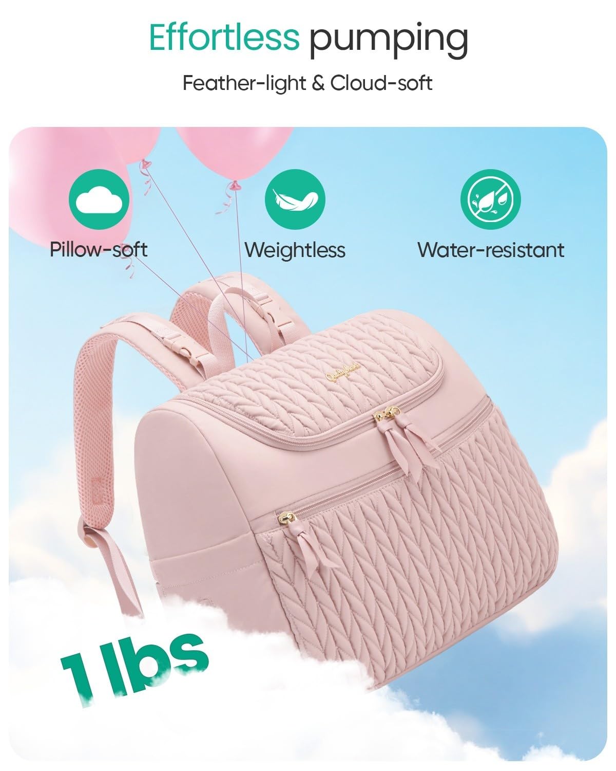 Qualyphant Kleiner Milchpumpen-Rucksack für Spectra S1 S2 Medela mit Kühltasche, kleine Wickeltasche