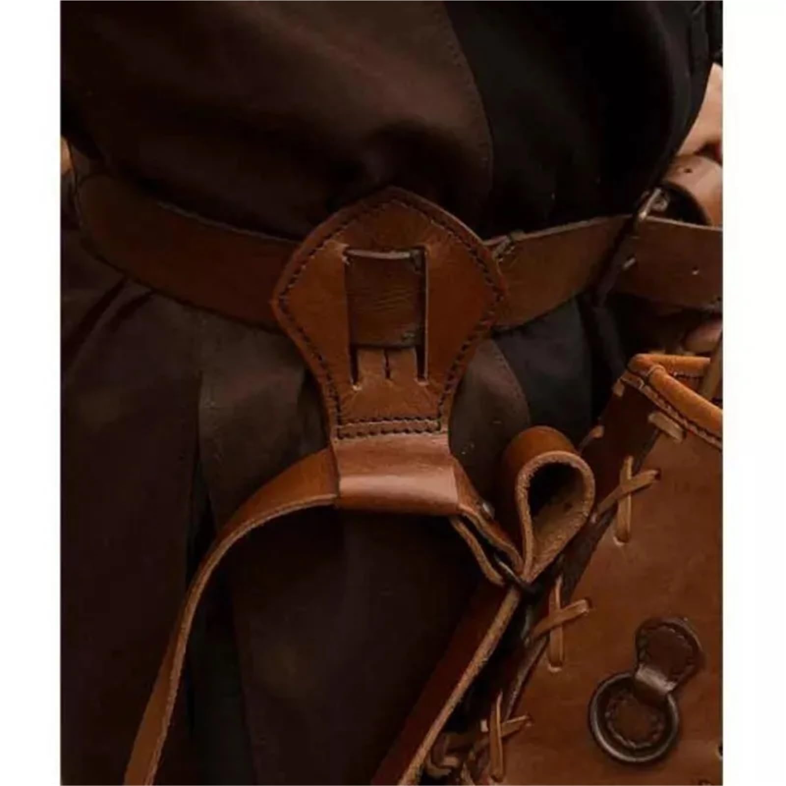 Carcaj para Flechas Tiro con Arco aljaba Cuero Espalda Flecha Titular Bolsa Funda Hombro cinturón Arquero Traje Accesorios para Tiro Al Blanco Colgante