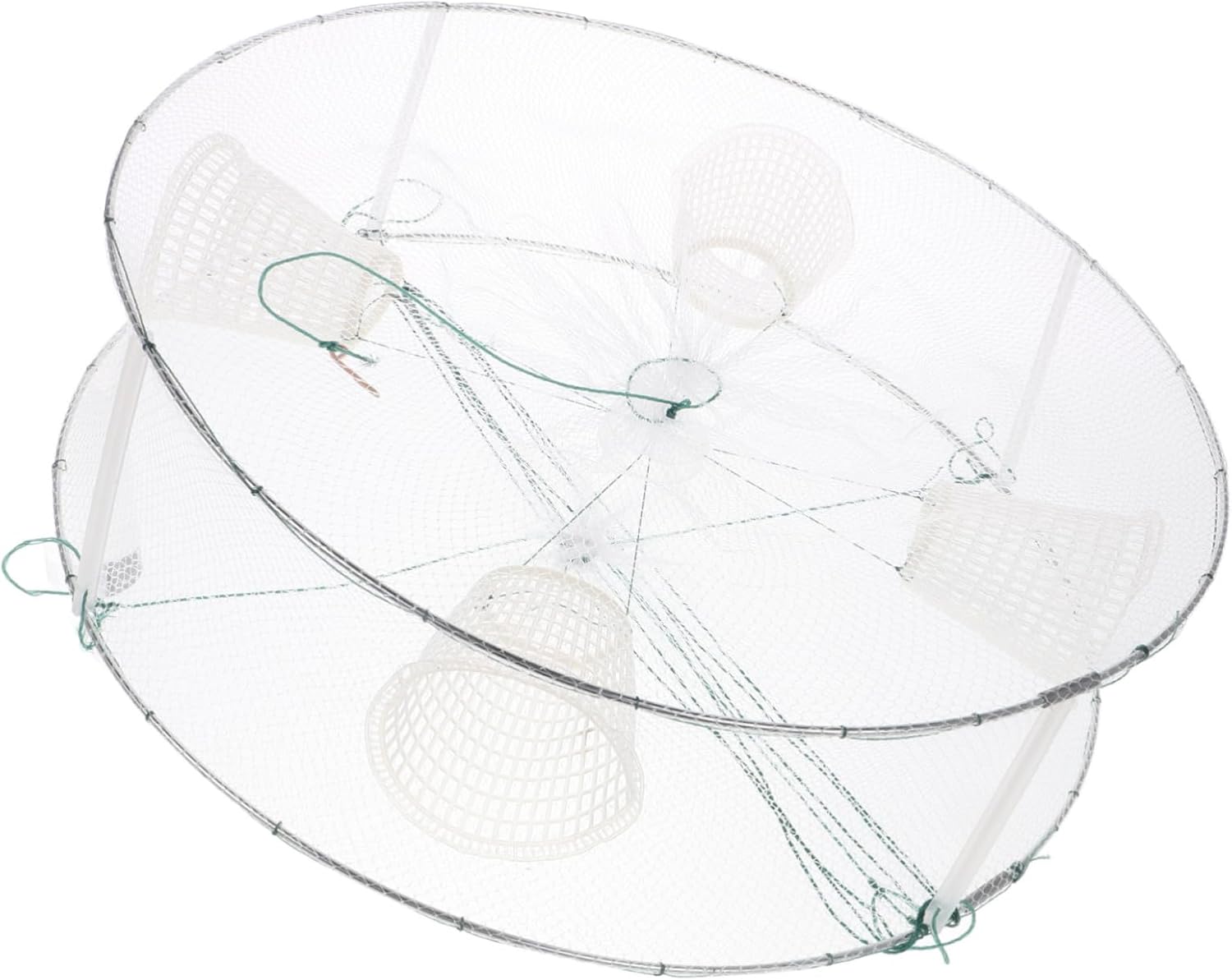 Multi-Functional Crawfish Trap Net Collapsible Fishing Bait Trap for Crab Shrimp Fish Sturdy Lightweight Design for Freshwater Fishing Easy to Use