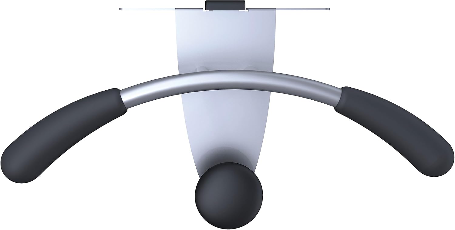 Alba - Partition and Over-the-Door Hook Hanger - Heavy-Duty Organizer for Coat, Towel, Bag, Robe - Metallic Gray and Black - PMMOUSPART