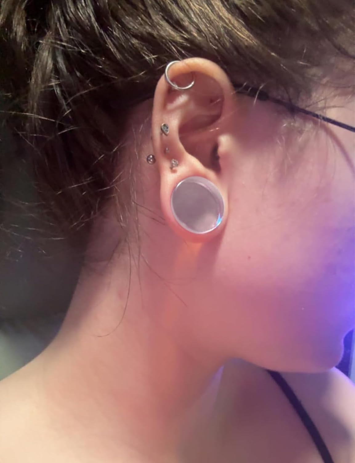 6G-30mm Acrylic Gauges for Ear Solid and Hollow Tunnel Plugs Stretcher lightweight Plugs Clear Double Flared Flesh Tunnels Earrings for Women Men - Image 4