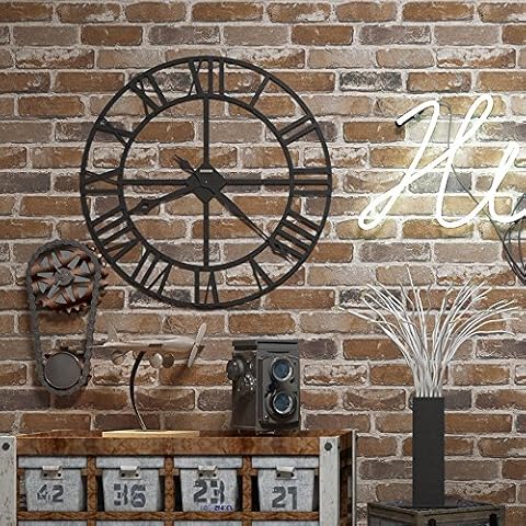 Okydoky Vintage Brown Brick Wallpaper Roll Cover