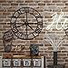 Okydoky 3D Vintage Textured Brown Brick Wallpaper, Livingroom Bedroom Kitchen Background No.57103