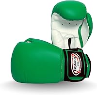 Vista 1 de Guantes de boxeo de nailon resistentes al agua, guantes de boxeo para kickboxing, Muay Thai, color verde vinilo, guantes de boxeo duraderos