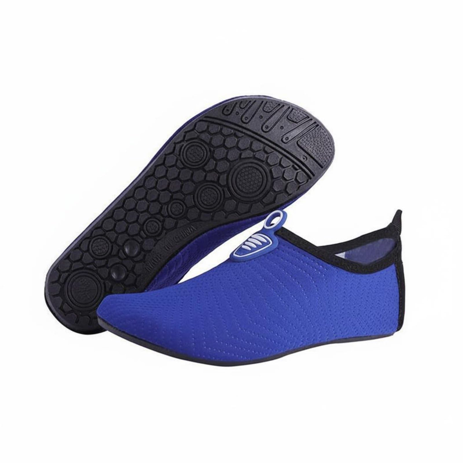 UJEAVETTE Breathable Quick-Dry Water Shoes Amphibious Non-Slip Aqua Socks Puncture Resistant Non-Slip Beach Shoes Packable for Men, Women, Swimming, Diving, Surfing, Kayaking, Royal Blue, XL-picture-20