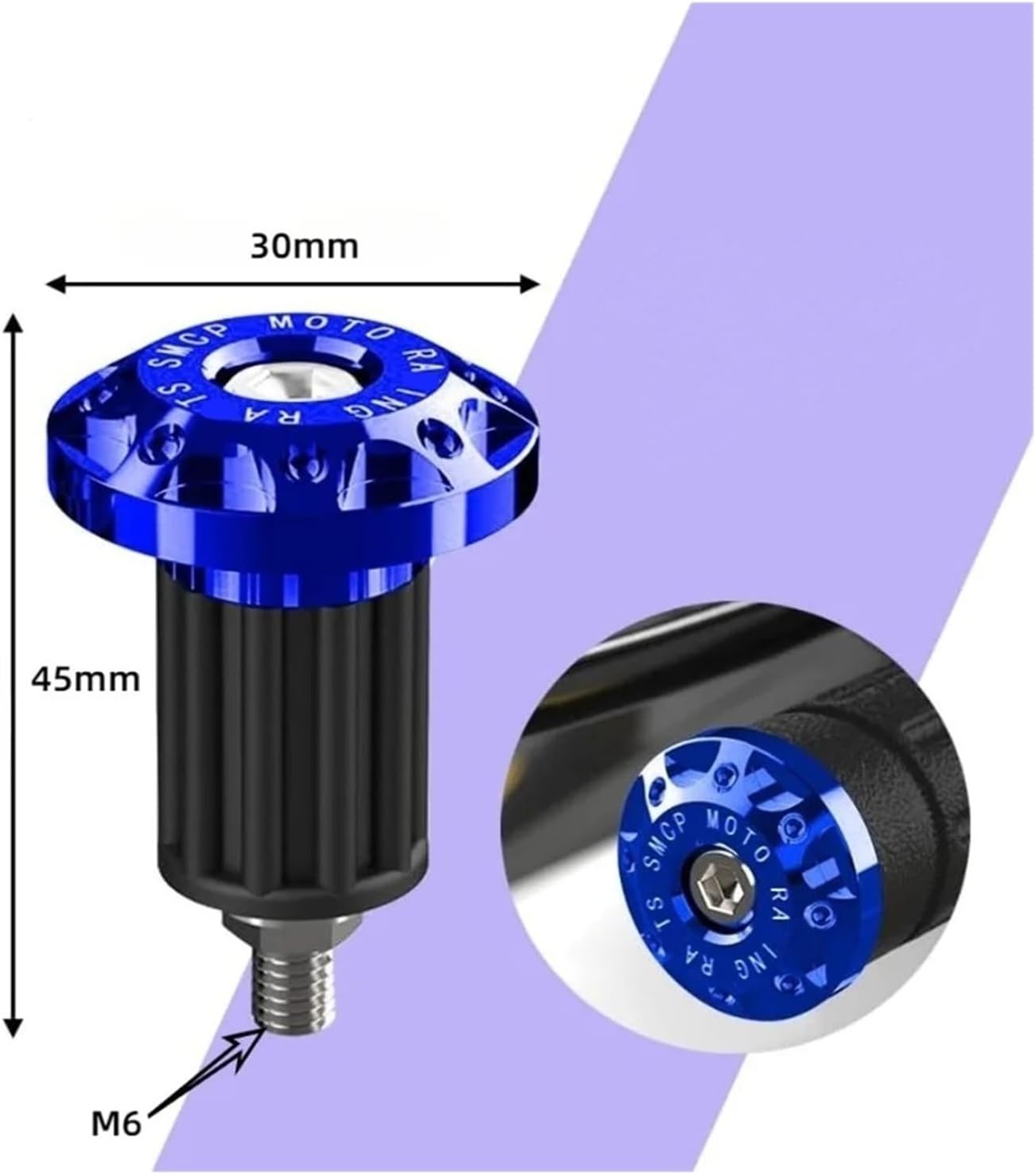 Moto Handlebar End Plug 17mm Inner Diameter Motorcycle Vehicle Handle Bar Ends Grips CNC Metal Handlebar Grips Accessories