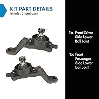 Vista 914 de TRQ, junta de rótula inferior delantera para el lado del conductor y del acompañante