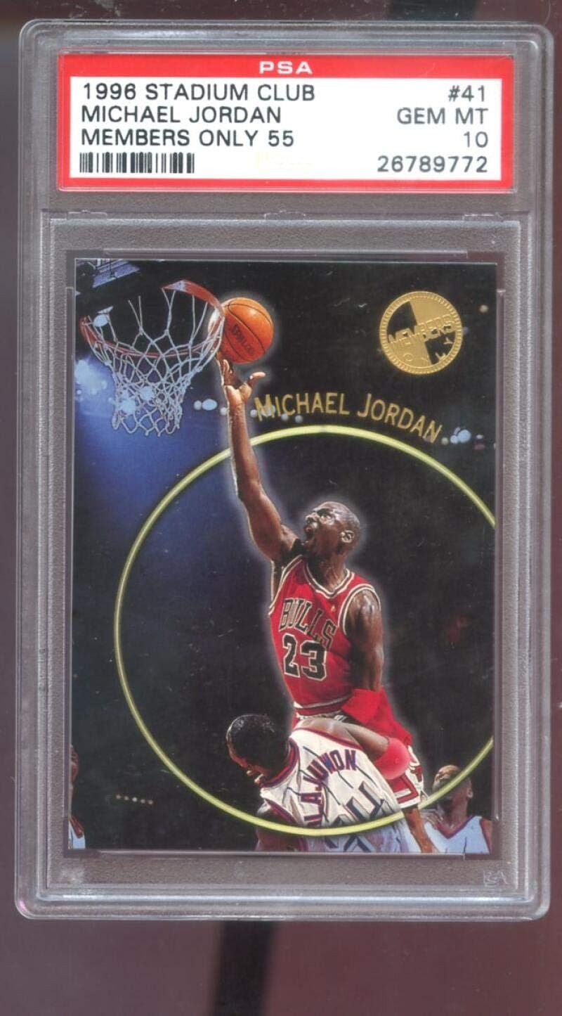 1996-97 Topps Stadium Club Members Only 55#41 Michael Jordan PSA 10 Graded Card