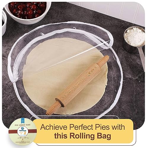 Fonteme Plastic Pie Crust Dough Rolling Bag - Set of 2 (14") | Non-Stick Mess Free Pie Crust Dough Shaper | Ideal Dough Bag for Rolling Pie Crust, Cookie, Pastry, Pizza, and Pasta Dough - Thumbnail 4