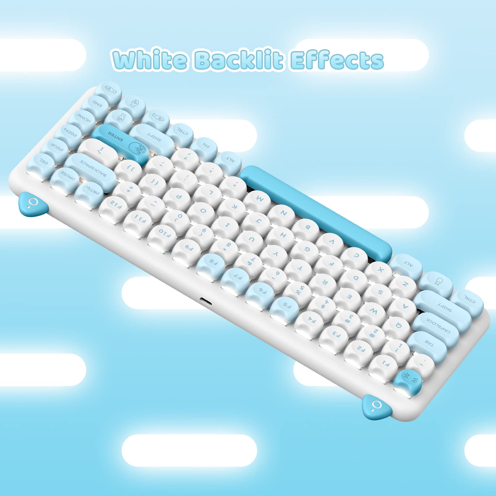 IQUNIX M80 Purry Cat Wireless Mechanical Keyboard, Wireless/Wired