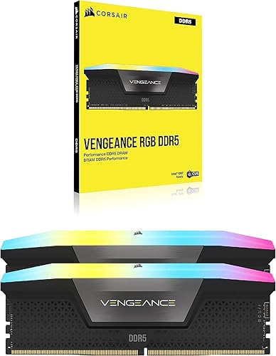 Vista 6 de CORSAIR Vengence RGB DDR5 RAM 32 GB (2 x 16 GB) 6000 MHz CL36-44-44-96 1.35V Intel XMP 3.0 Memoria de computadora - Negro (CMH32GX5M2E6000C36)
